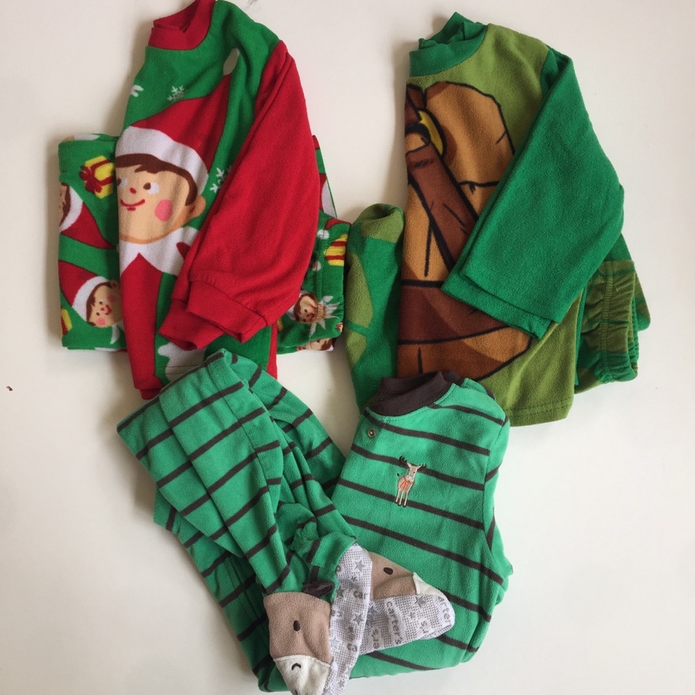 Boys 4T Fleece Pajamas Separates Footed